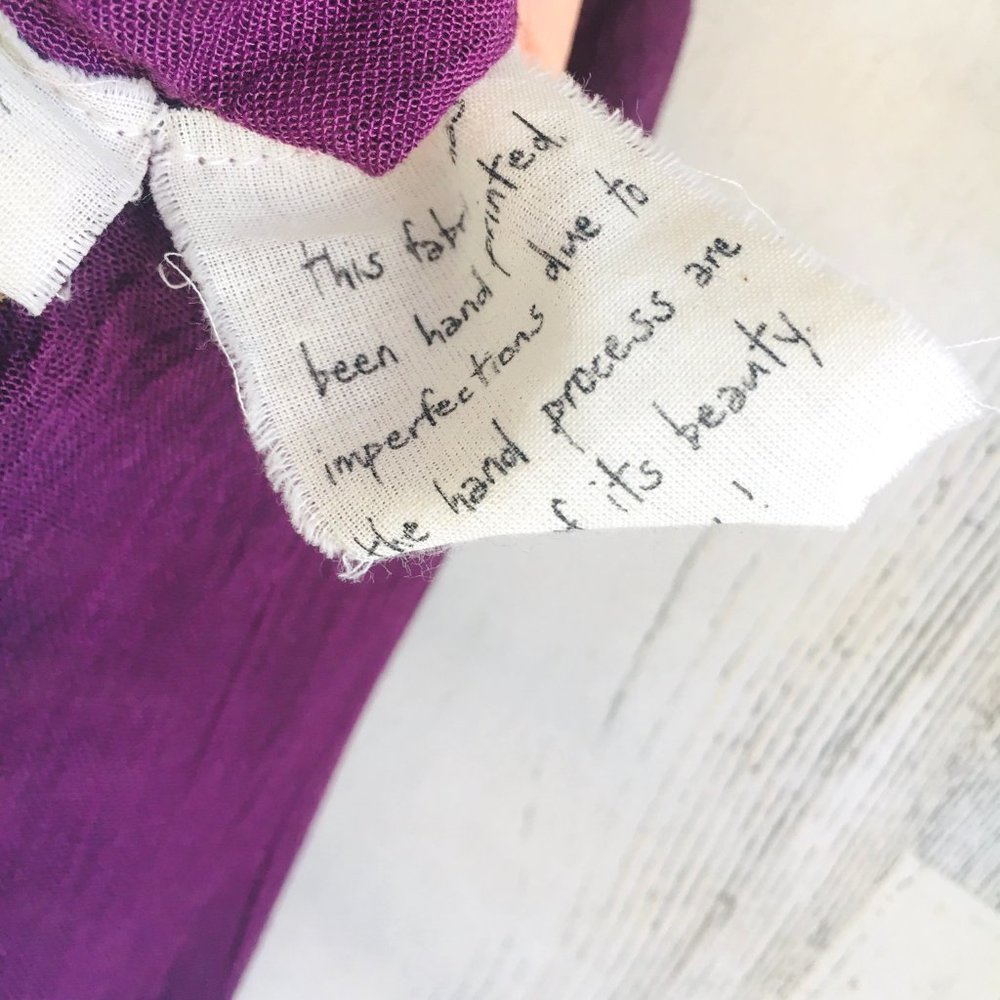 NWOT Free People FP ONE Gauze Wide Leg Jumpsuit Ruffled Purple XS - Picture 11 of 14